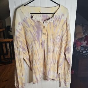 Easel Cream Ribbed Knit Top